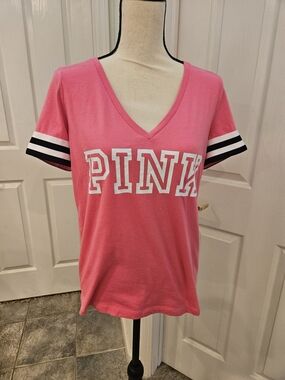 PINK Victoria's Secret Pink Crewneck Tee with Logo Tag